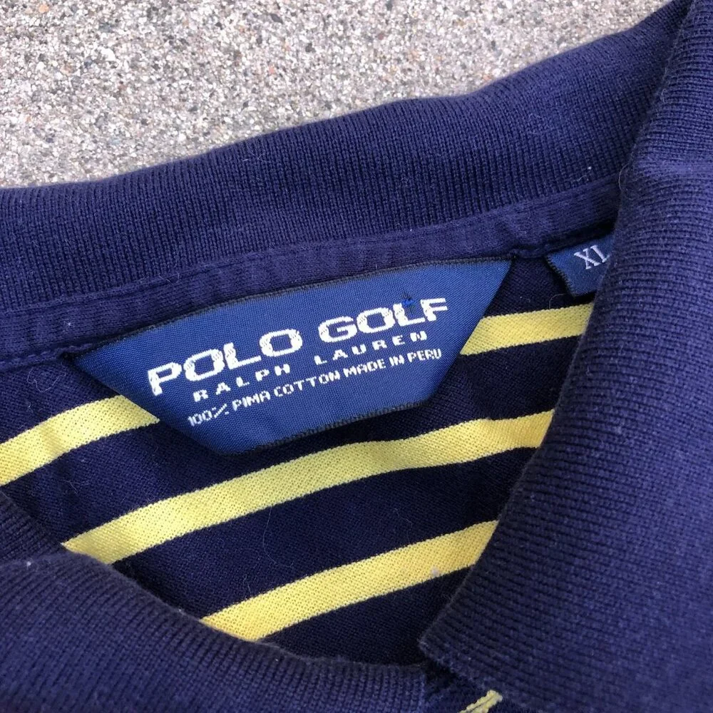 VTG RALPH LAUREN POLO GOLF Poipu Bay Polo Shirt XL Striped Golf Course Hawaii